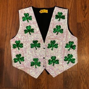 Vintage St. Patrick’s Day sequin vest